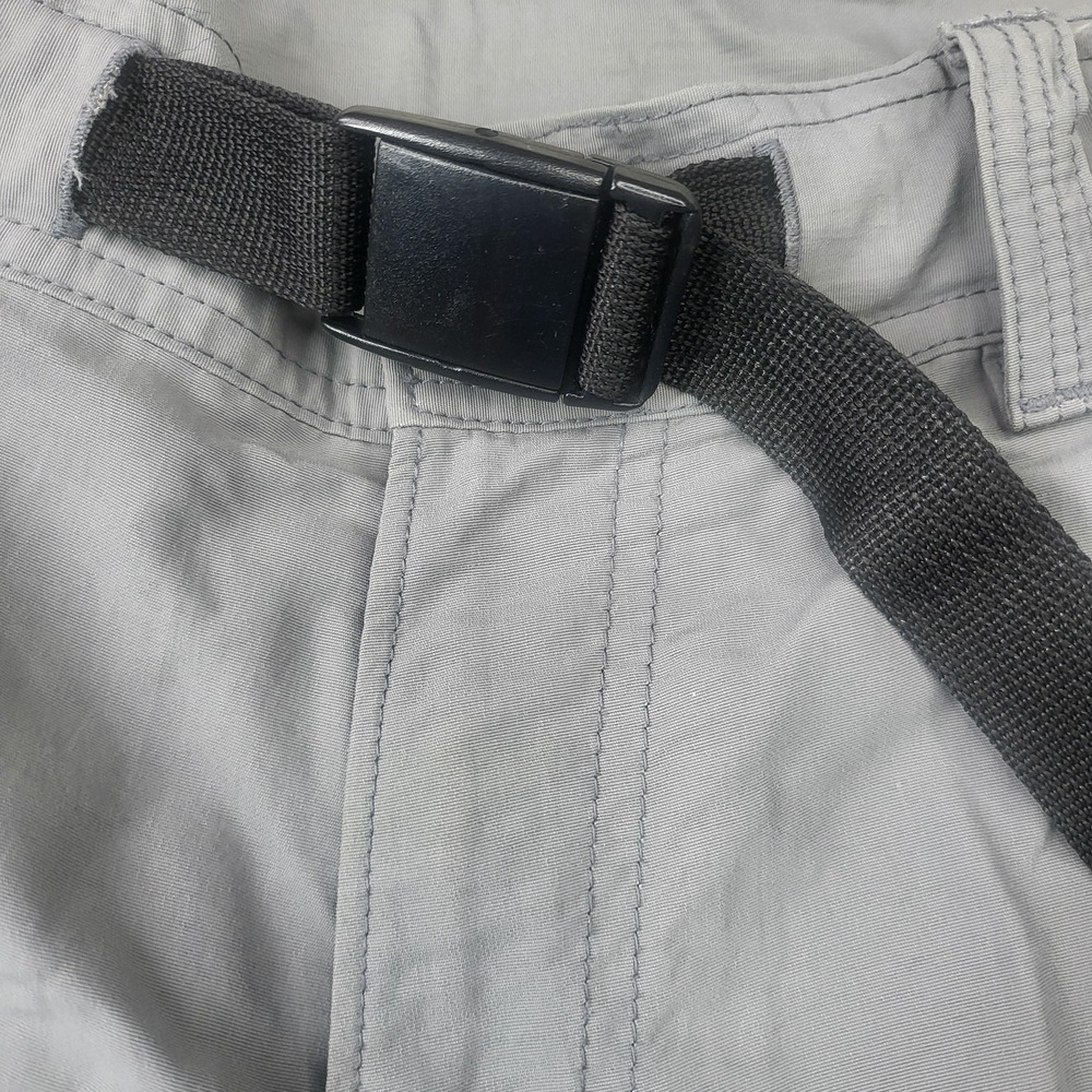 Eddie Bauer Shorts Mens Large Gray Cargo Nylon Belted 11 Inseam Outdoor - Picture 2 of 7